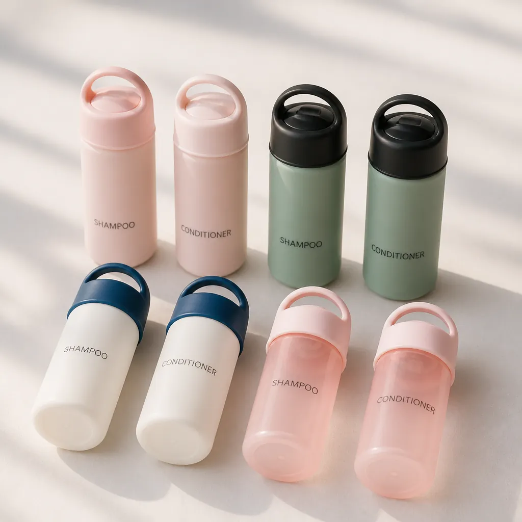 Elegant flat lay photography showing all 8 silicone sleeves arranged beautifully in their 4 colors - pink, blue, white, and black - displayed on a clean white surface with soft shadows