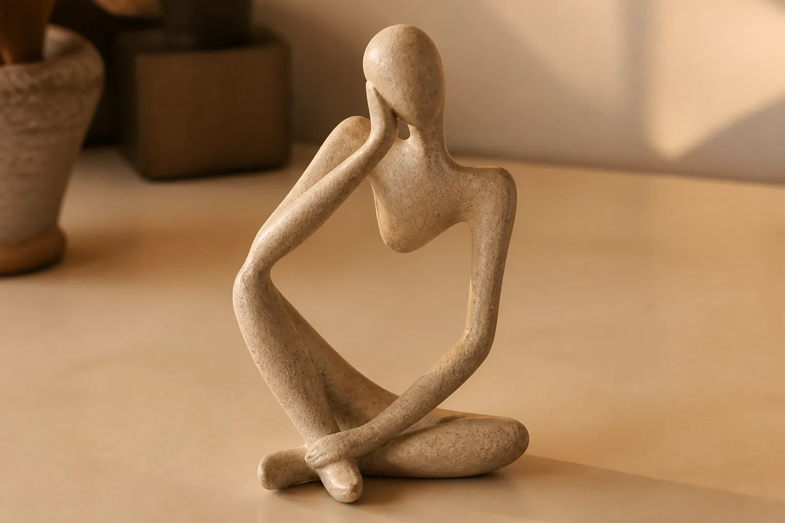 The resin piece showing how it catches and reflects warm ambient light creating beautiful shadows and highlights