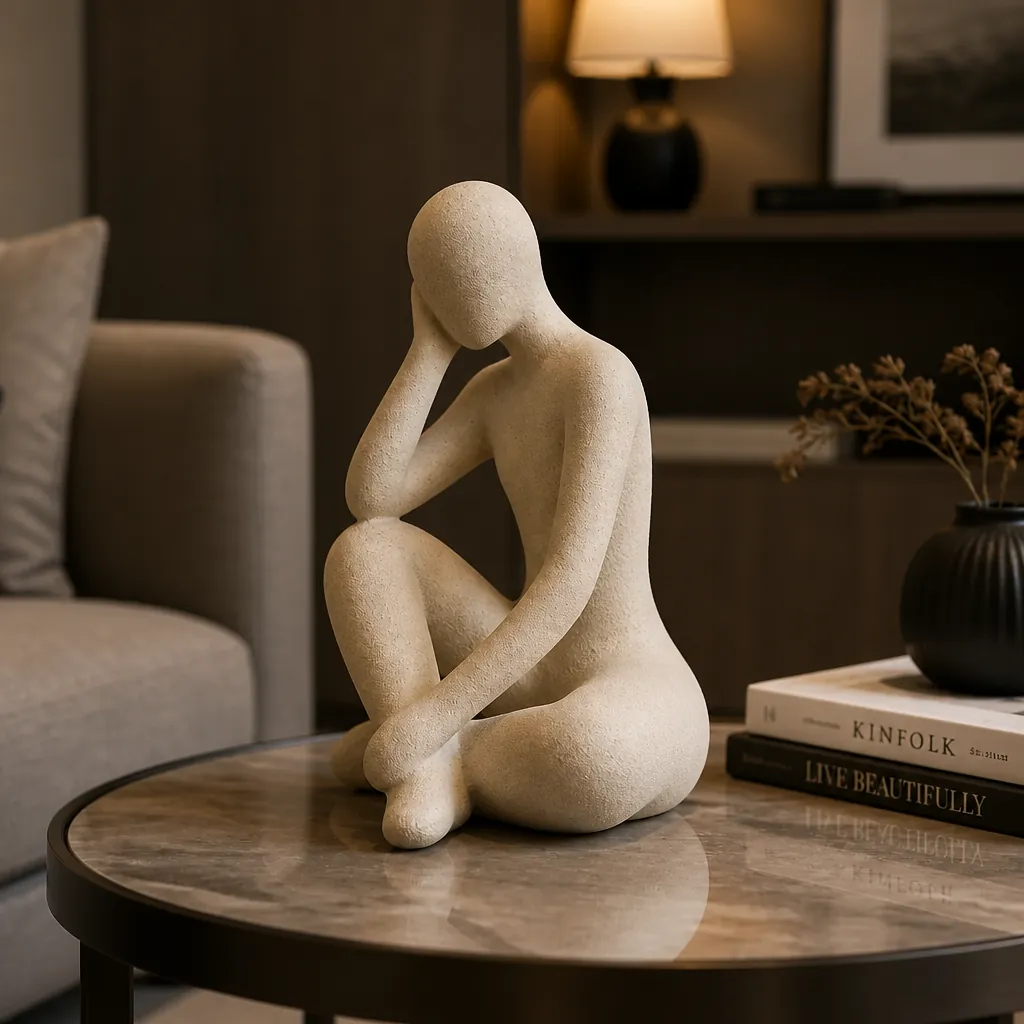 Side angle view of the Thinker Accent showing the sculptural depth and profile